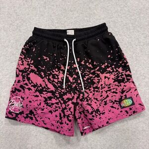 Slunks Shorts Mens S Pink Pulse Splatter 5" Lined